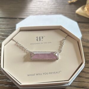 Elegant Pink and Silver Necklace